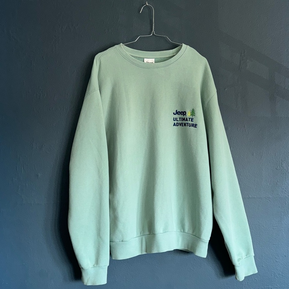 JEEP ULTIMATE ADVENTURE EMBROIDERED VINTAGE OVERSIZE HEAVYWEIGHT SWEATSHIRT MENS